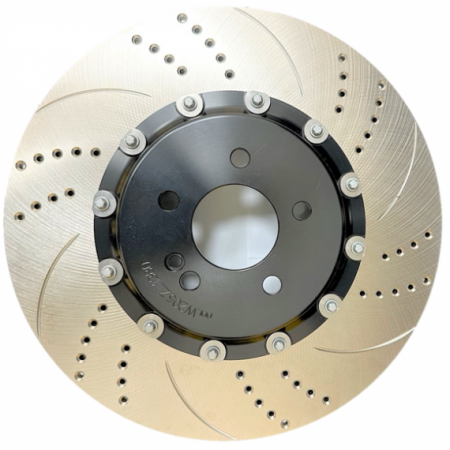 Nickel-plated perforated brake disc